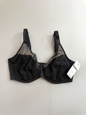 Chantelle Norah Chic Underwire Black Bra 38F 38DDD - NEW WITH TAGS